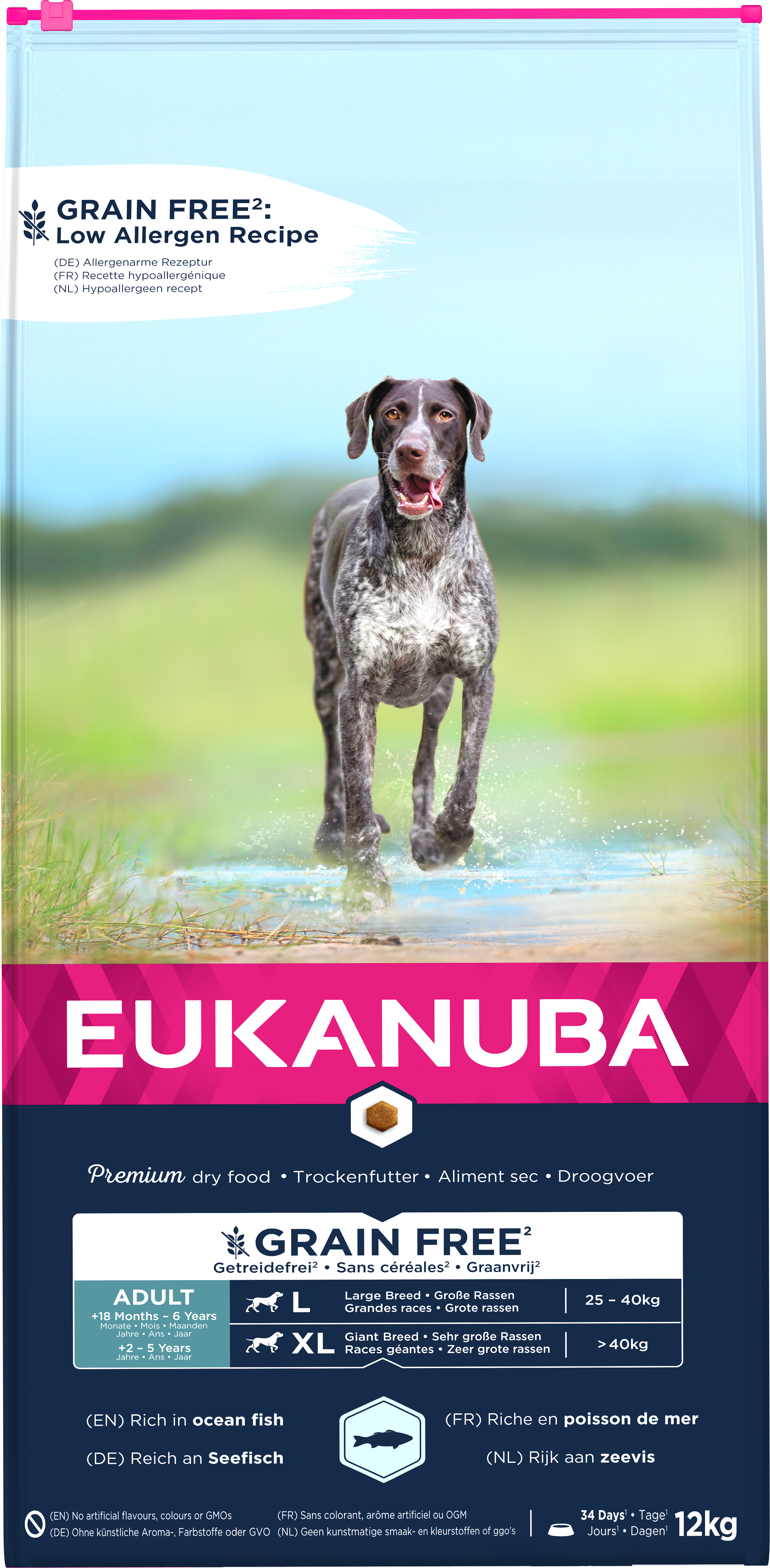 Eukanuba Dog Grain Free Adult Large Ocean Fish - Torrfoder Hund
