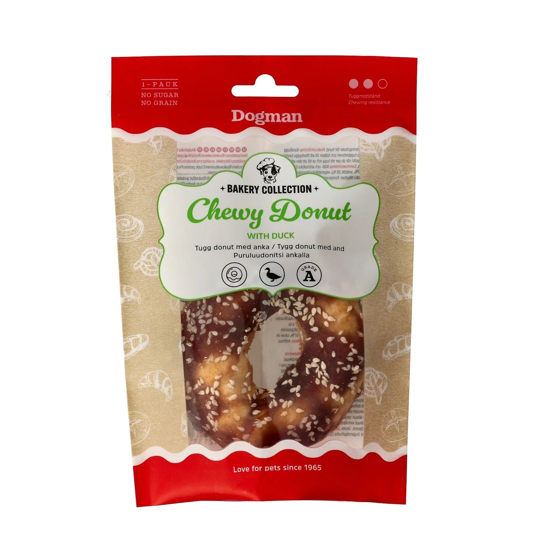 Dogman Bakery Collection Tugg Donut med Anka 10cm
