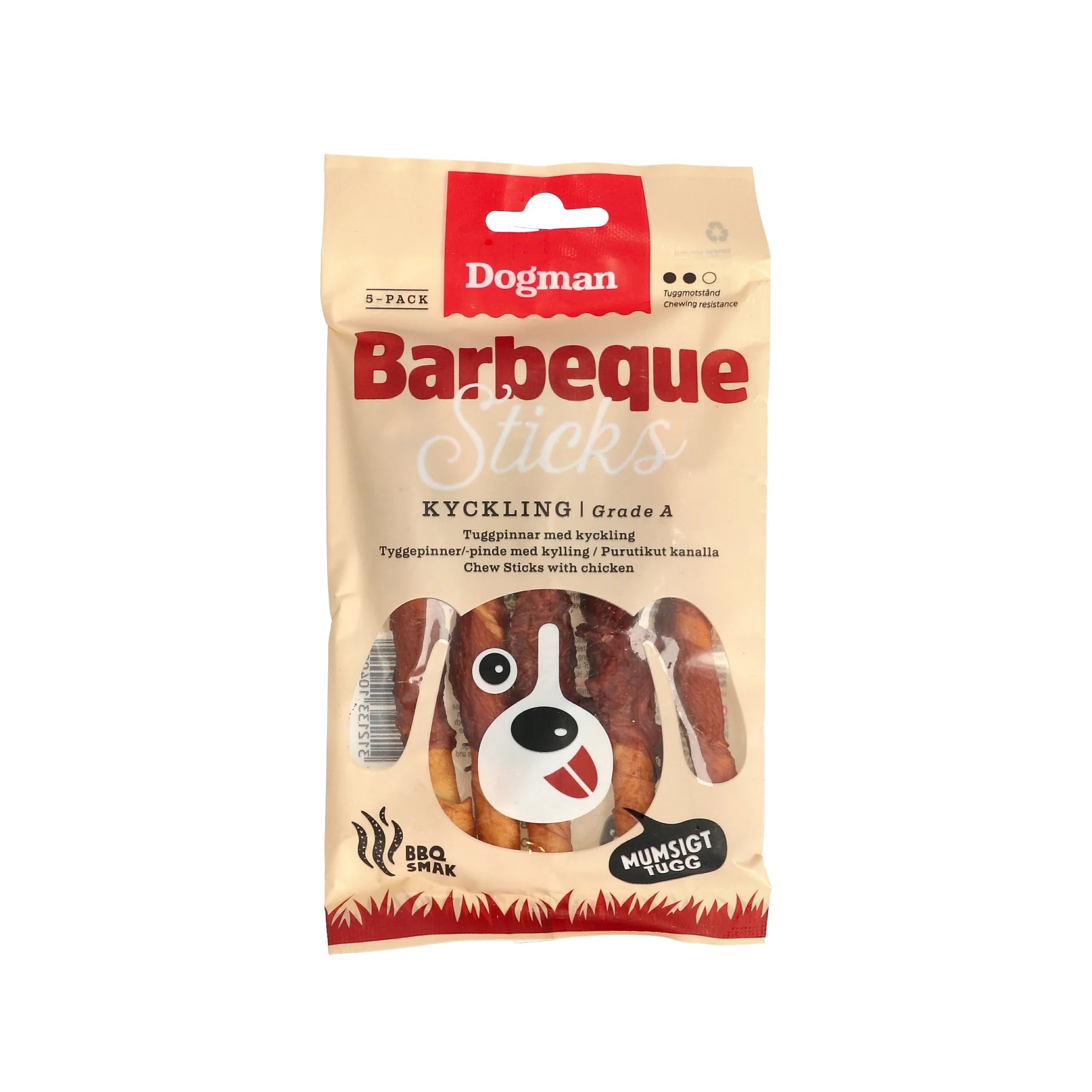 Dogman Barbeque sticks med kyckling 5-Pack