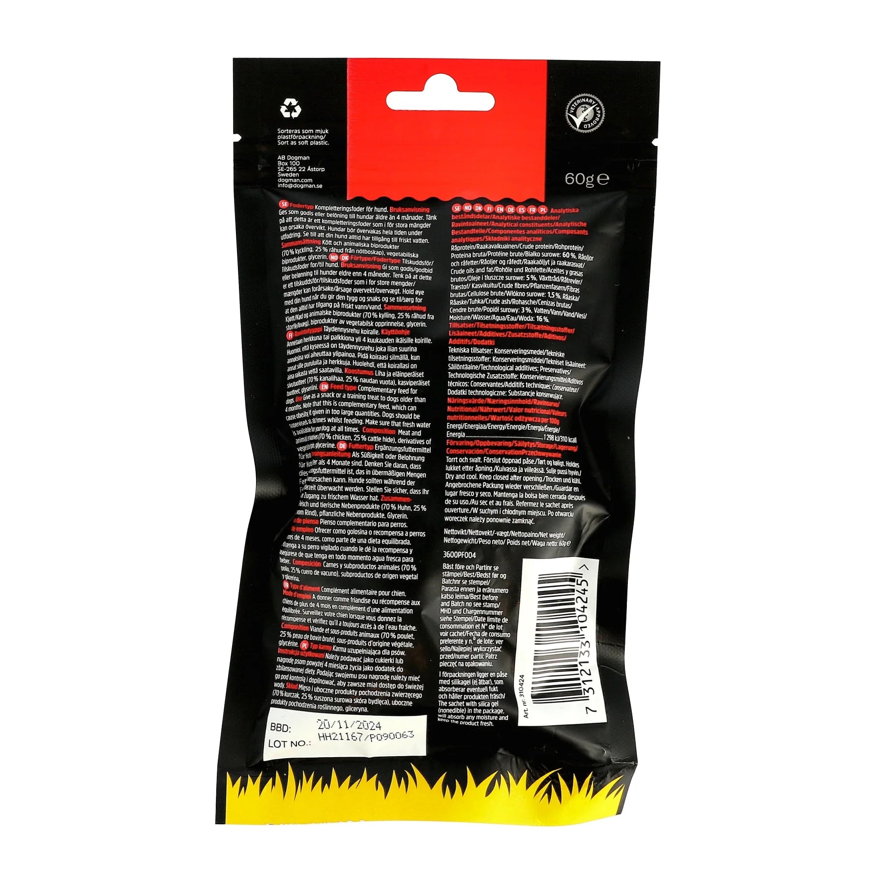 Dogman Hundgodis Meaty Chicken Chewbones 3-Pack