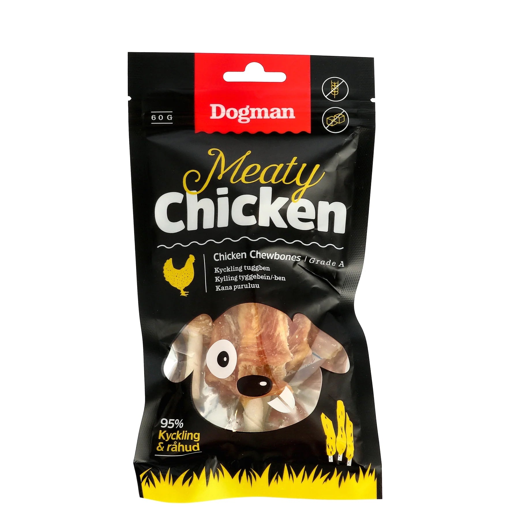 Dogman Hundgodis Meaty Chicken Chewbones 3-Pack