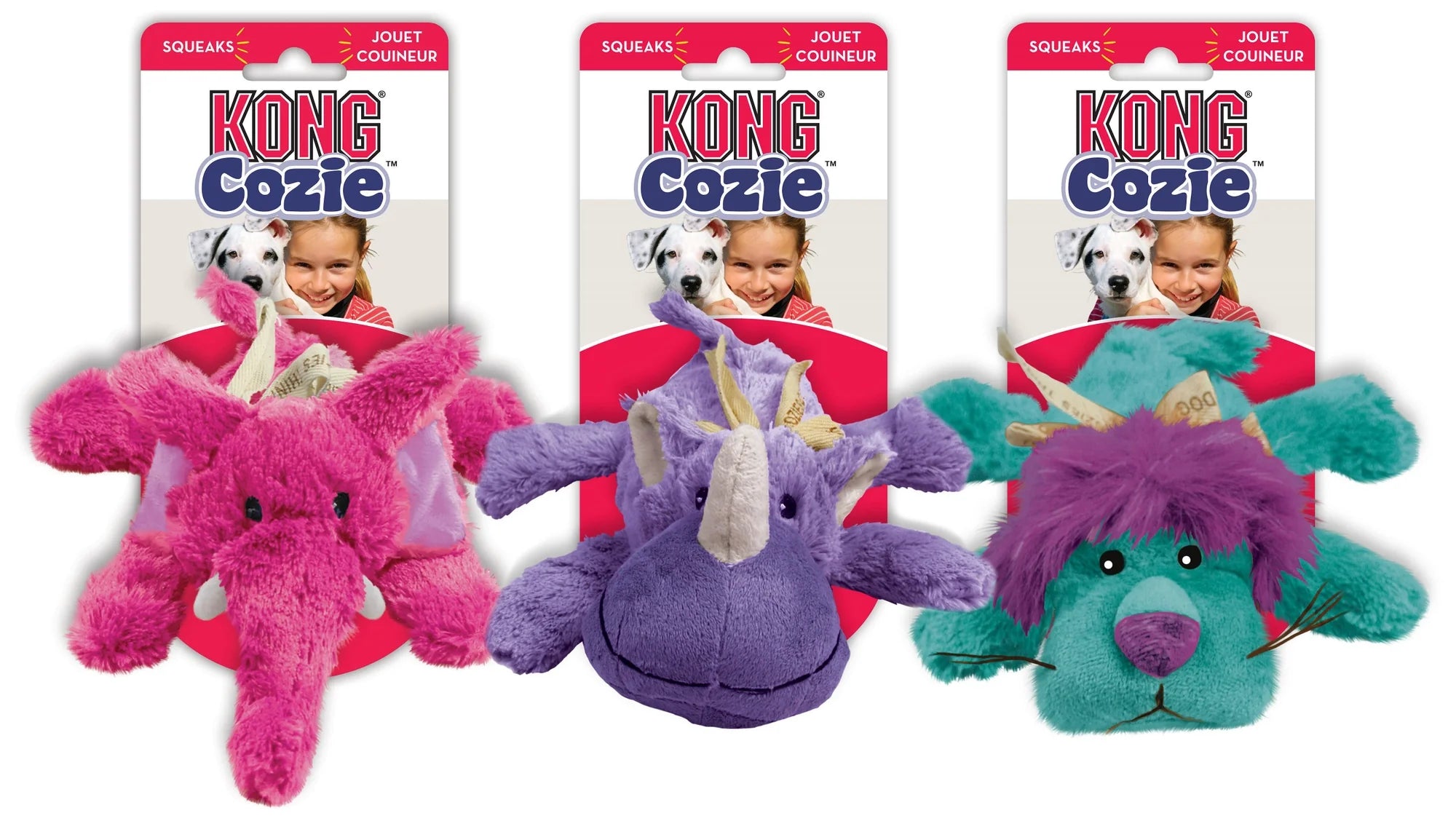 KONG Leksak Cozie Brights