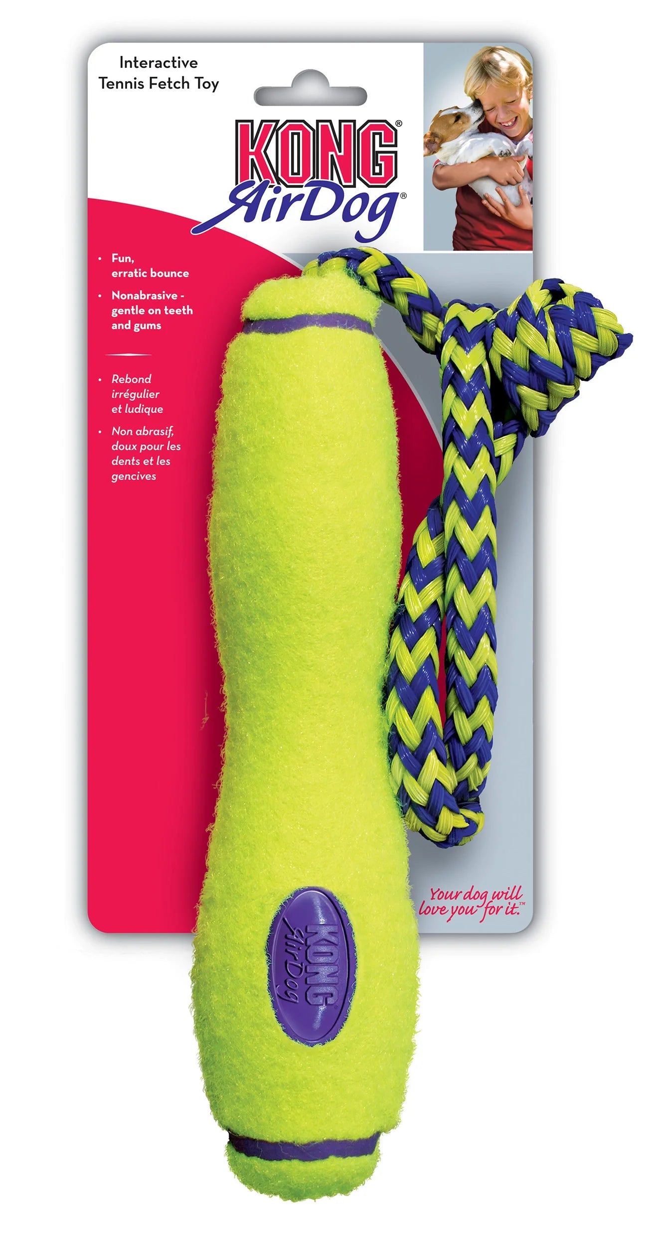 KONG Leksak AirDog FetchStick med rep