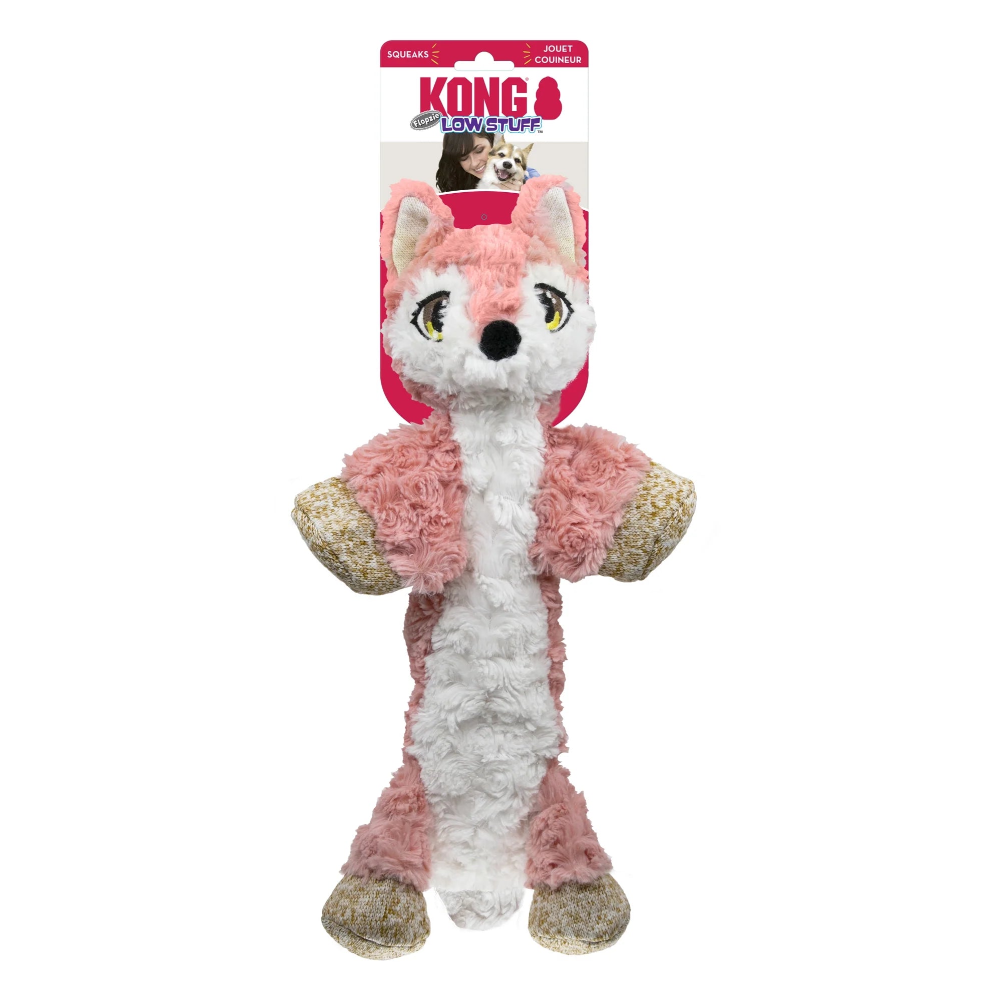 KONG Leksak Low Stuff Flopzie Fox