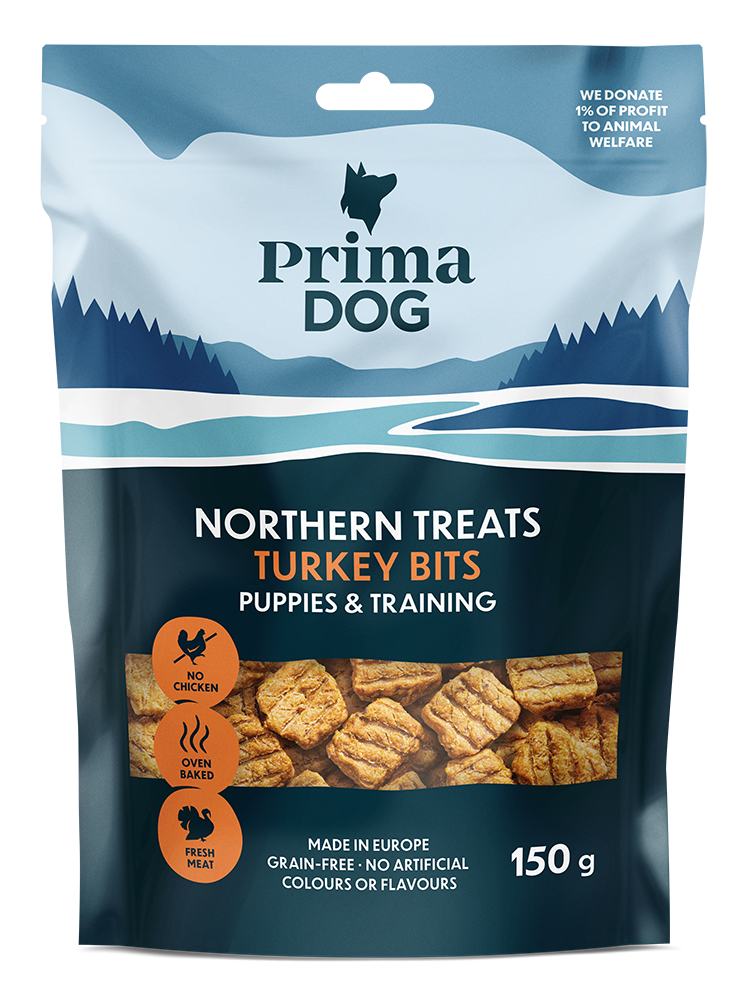 PrimaDog NT Bits Ren-Kalkon för Valpar&Träning 150 g x6