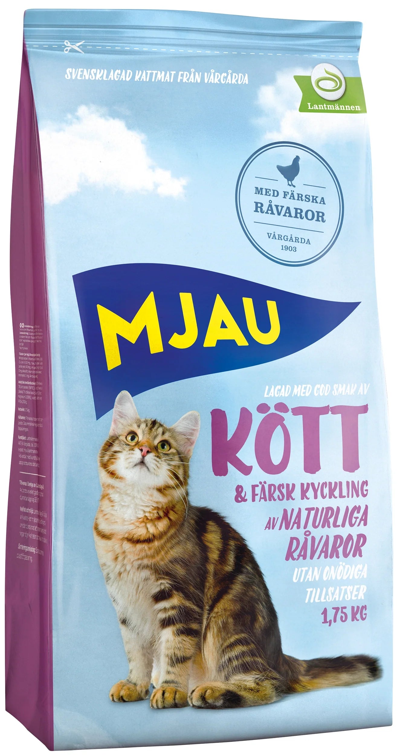 Mjau Torrfoder Kött & Kyckling