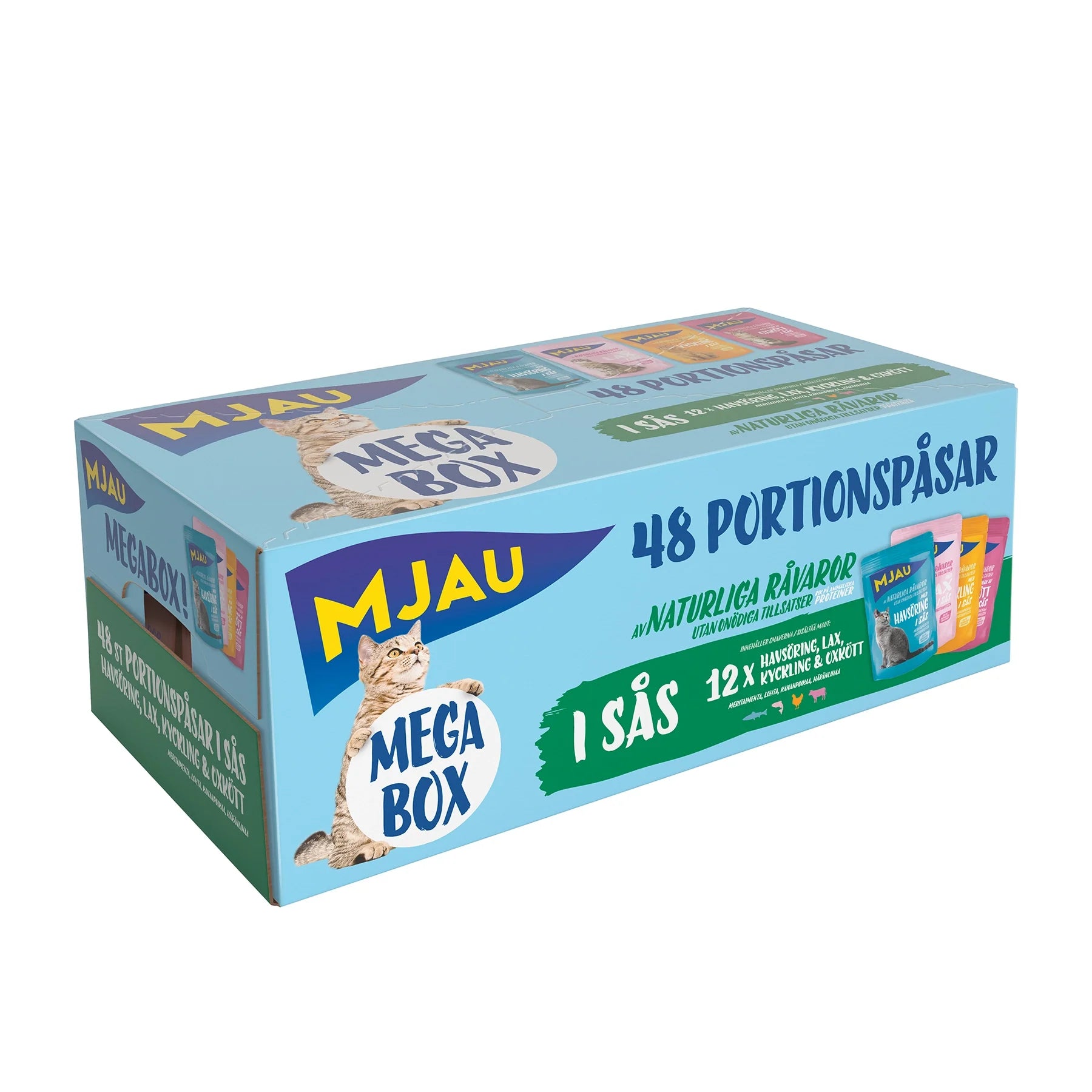 Mjau Bitar i Sås, 48x85g