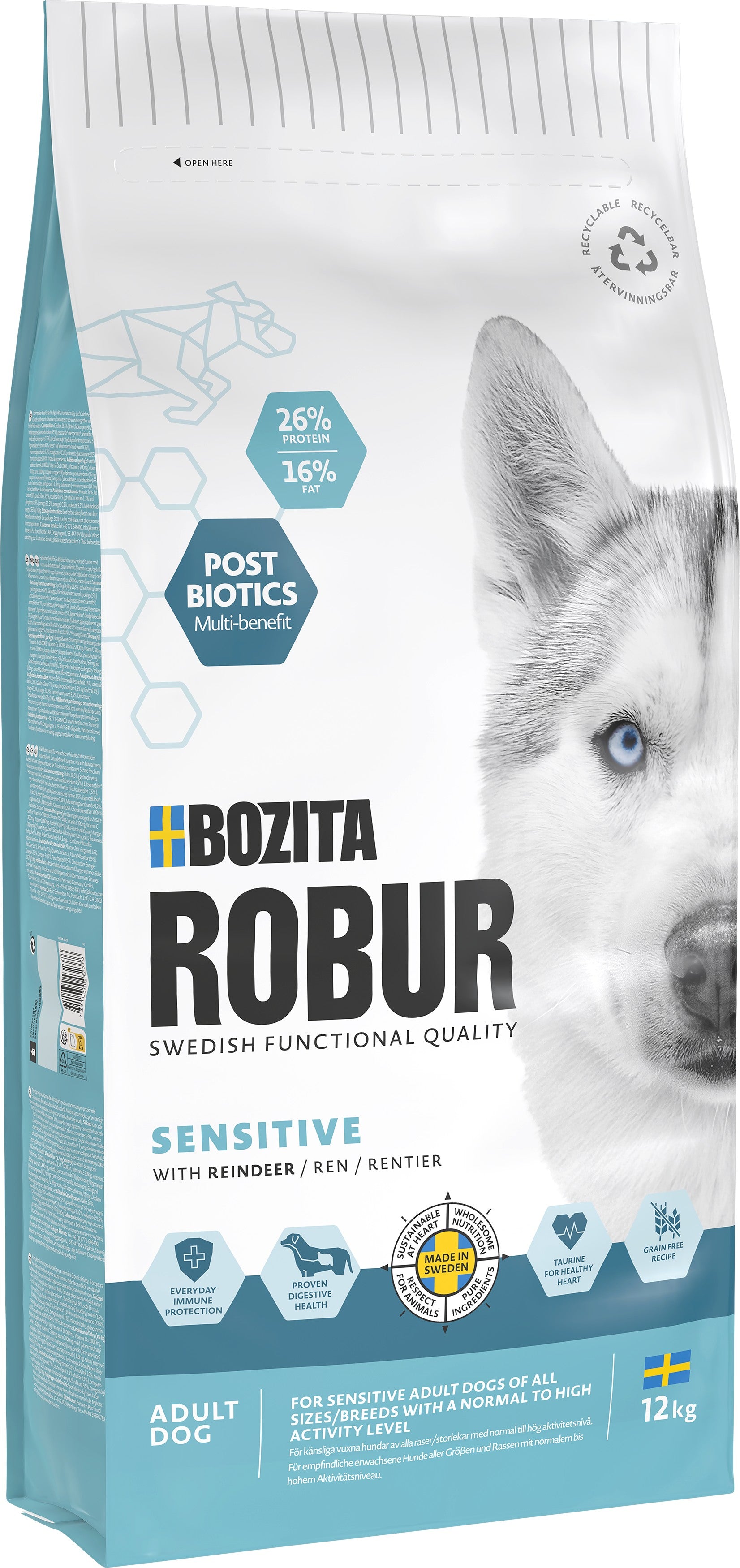 Bozita Robur Sensitive Grain Free Ren Hundfoder