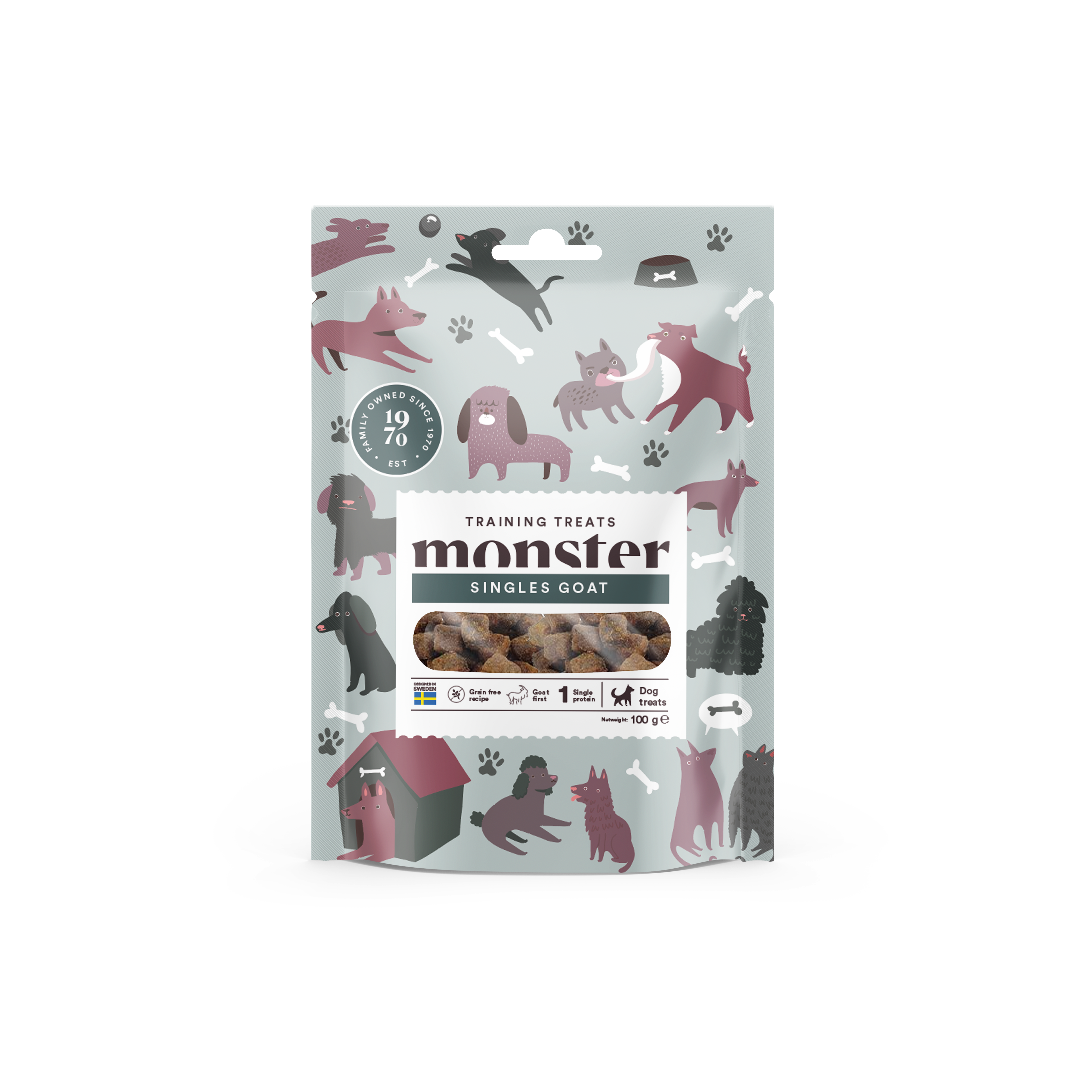 Monster Dog Training Treats Goat 100 g x 4 påsar