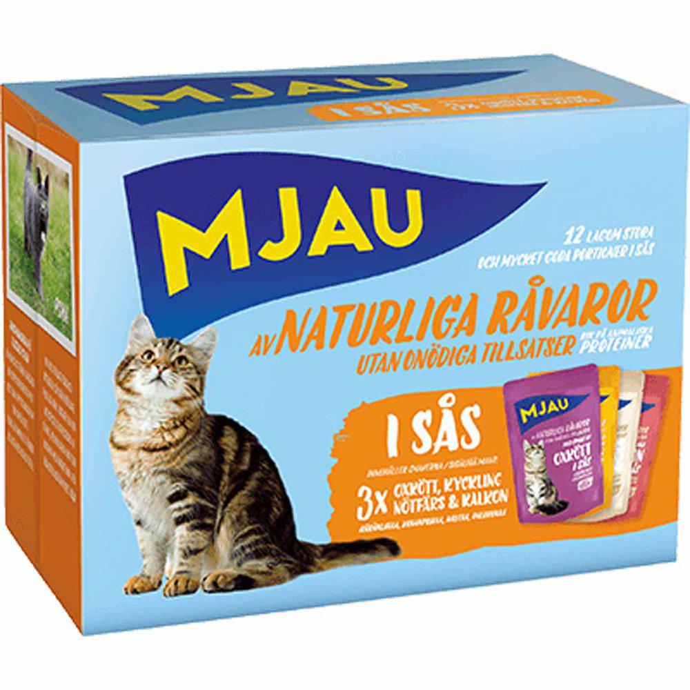 Mjau Multipack Köttsmaker i Sås 12x85 g x4