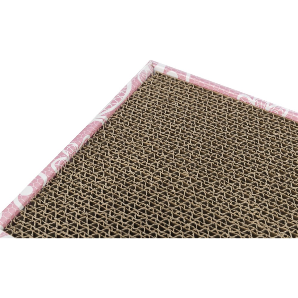 Klösbräda med Leksak Wellpapp Catnip Rosa 48 × 25 cm 2-pack