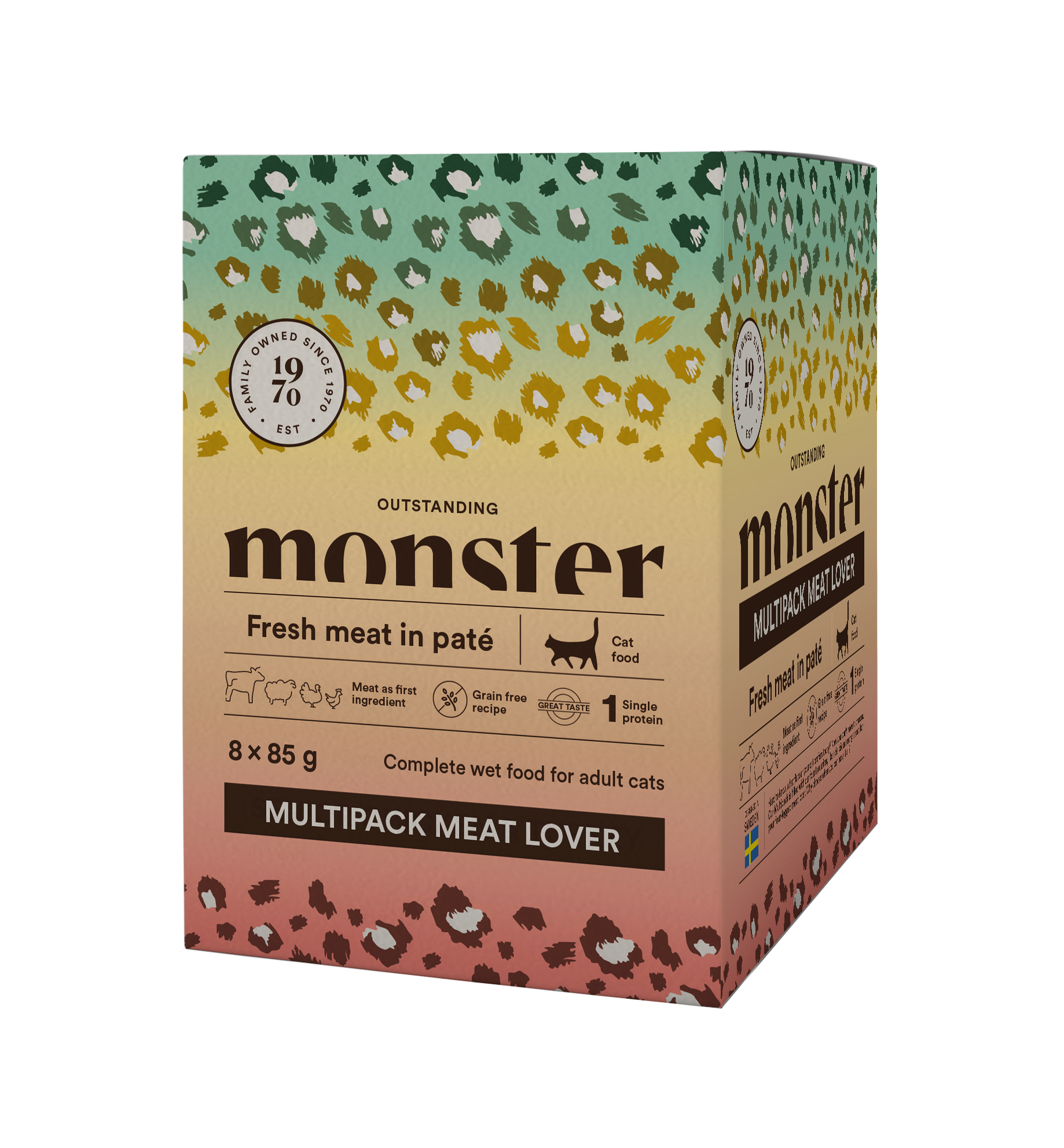 Monster Cat Pouches Multipack 85 g x 8 påsar - Våtfoder Katt