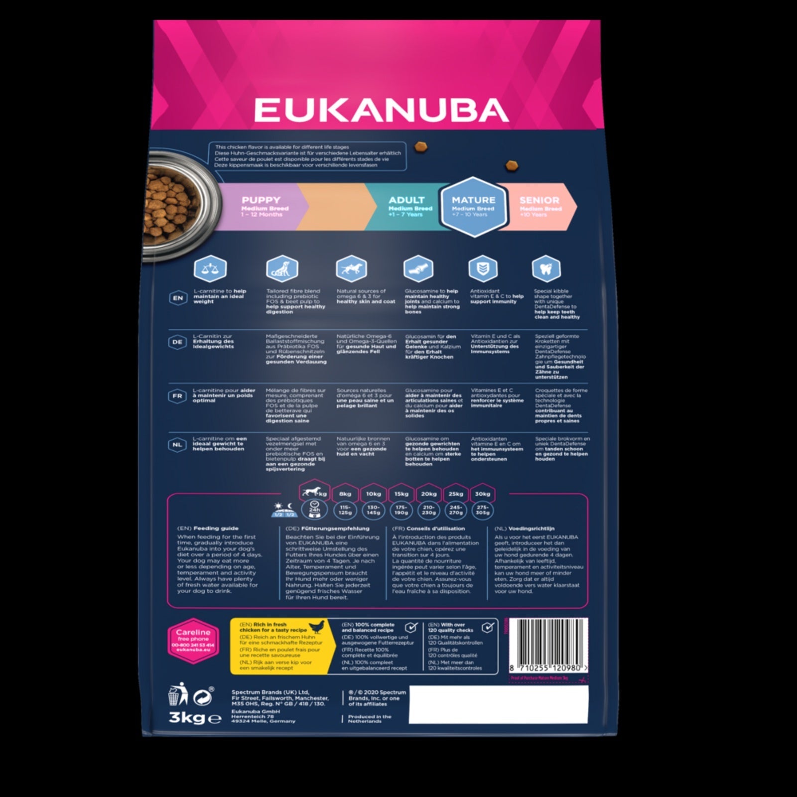 Eukanuba Dog Mature Medium Chicken - Torrfoder Åldrande Hundar