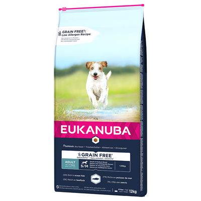 Eukanuba Dog Grain Free Adult Small/ medium Ocean Fish - Torrfoder Hund