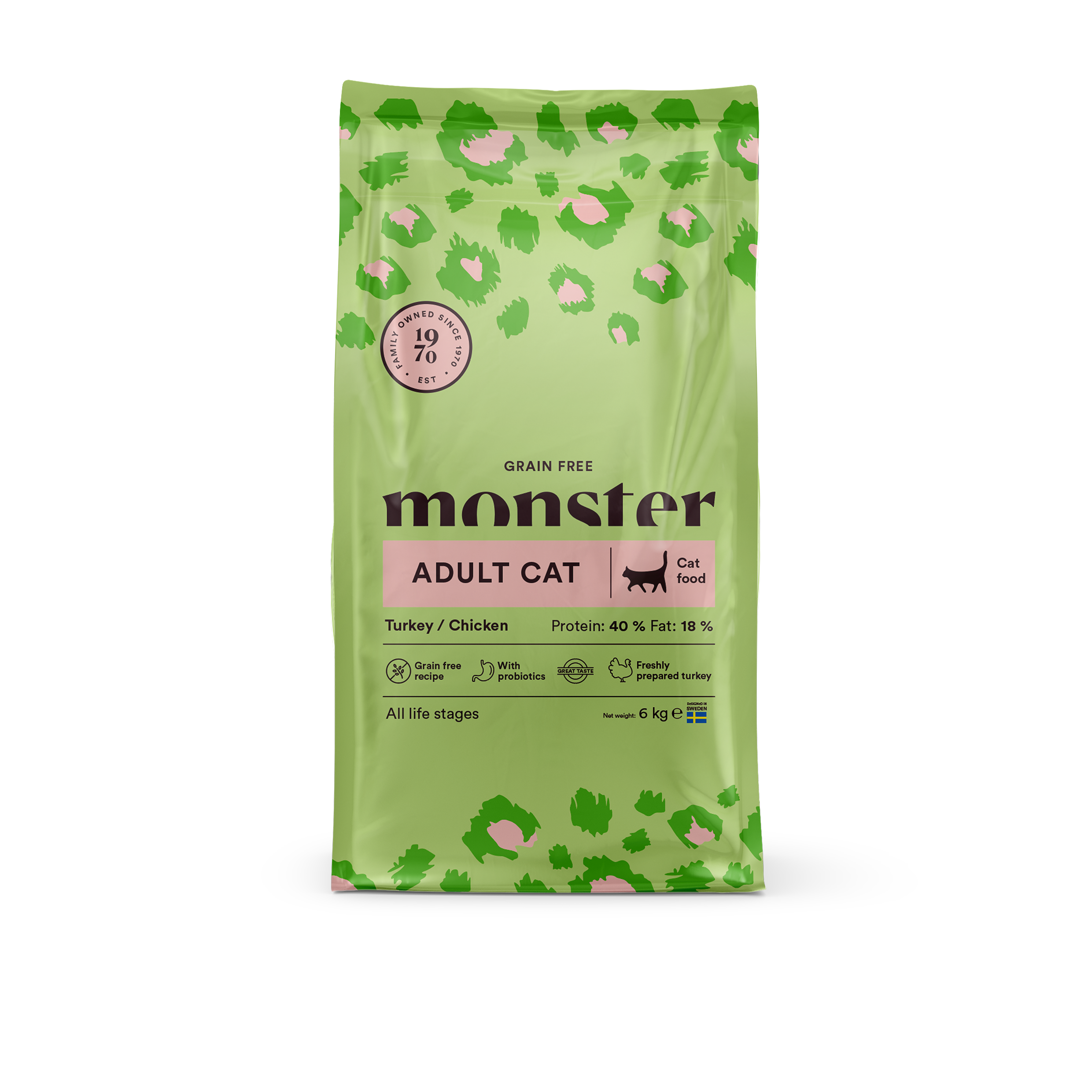 Monster Cat Grain Free Adult Turkey/Chicken - Torrfoder Katt