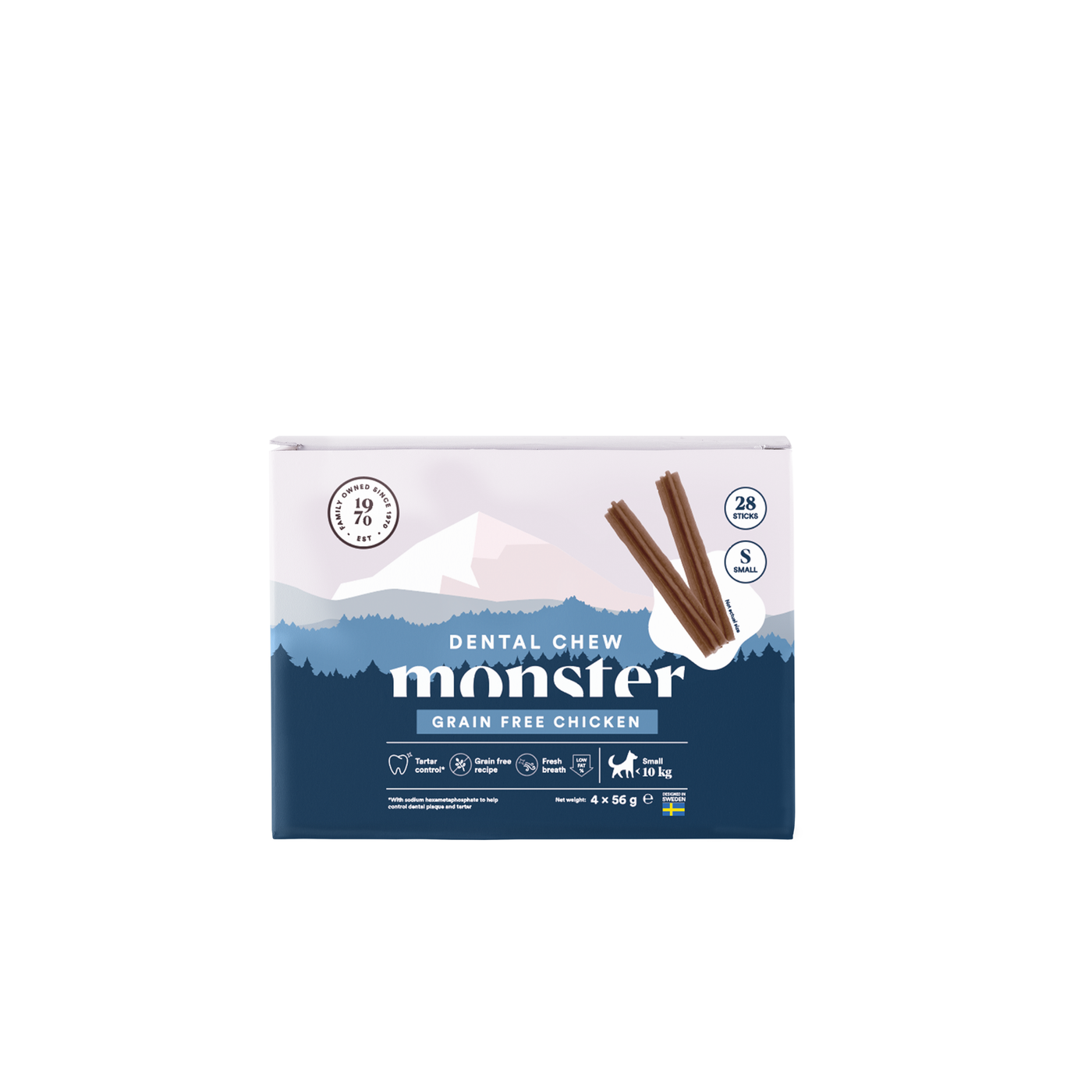 Monster Dog Dental Chew GF Chicken Medium Month  28 bitar 720 gram - Hundtugg