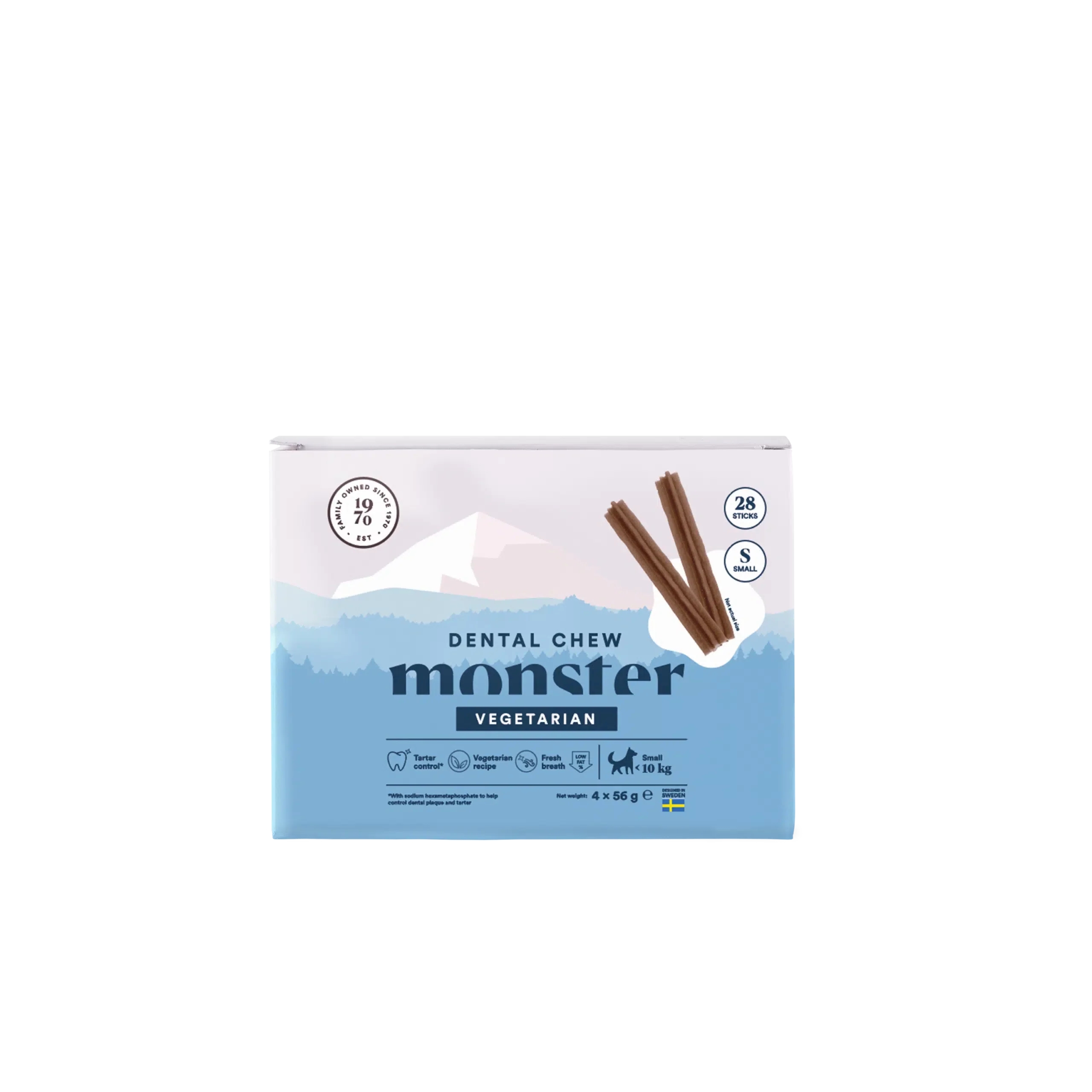 Monster Dog Dental Chew Vegetarian S Month 28 bitar 224 gram - Hundtugg