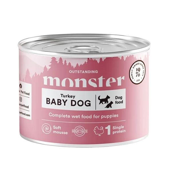 Monster Dog Baby Mousse Burk 190 g x 6 burkar - Våtfoder Valp