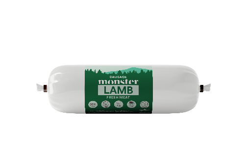 Monster Dog Sausage Lamb  korvar 400 g x 12 korvar - Våtfoder Hund