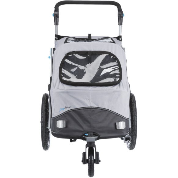 Cykelvagn, quick-fold,L: 74 × 95 × 103/143 cm, grå