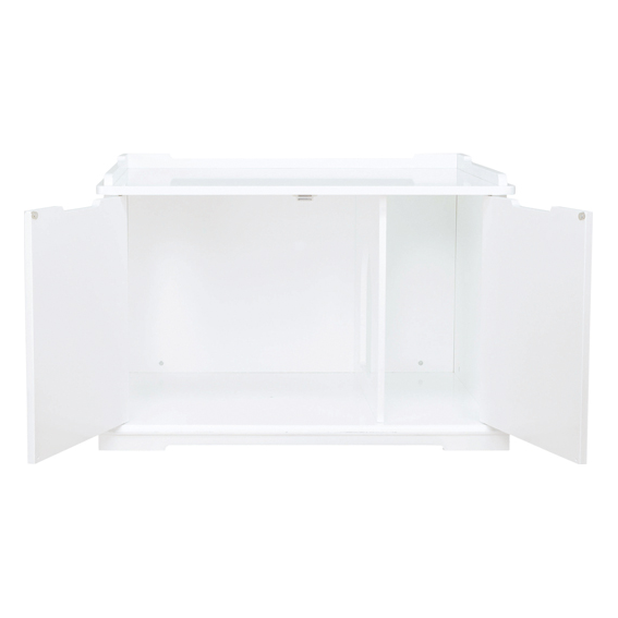 Toaletthus för kattlåda XL, MDF, 75 × 51 × 53 cm, vit