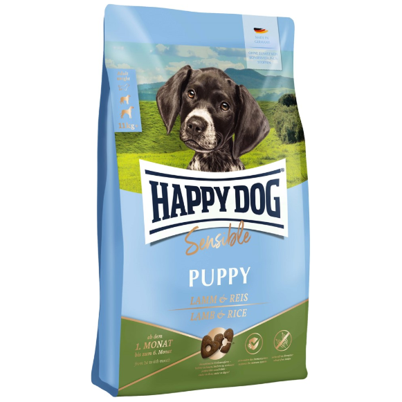 HappyDog Sens. Puppy Lamb & Rice 10 kg
