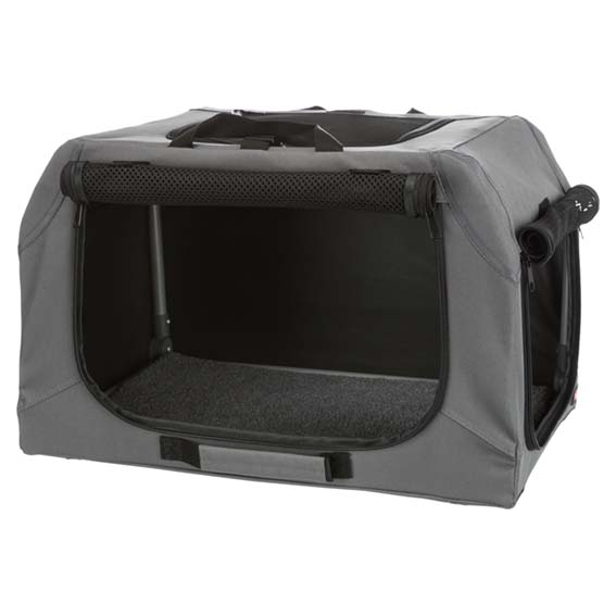 Nylonbur, Easy Soft, M-L: 95 × h63 × 69 cm, grå