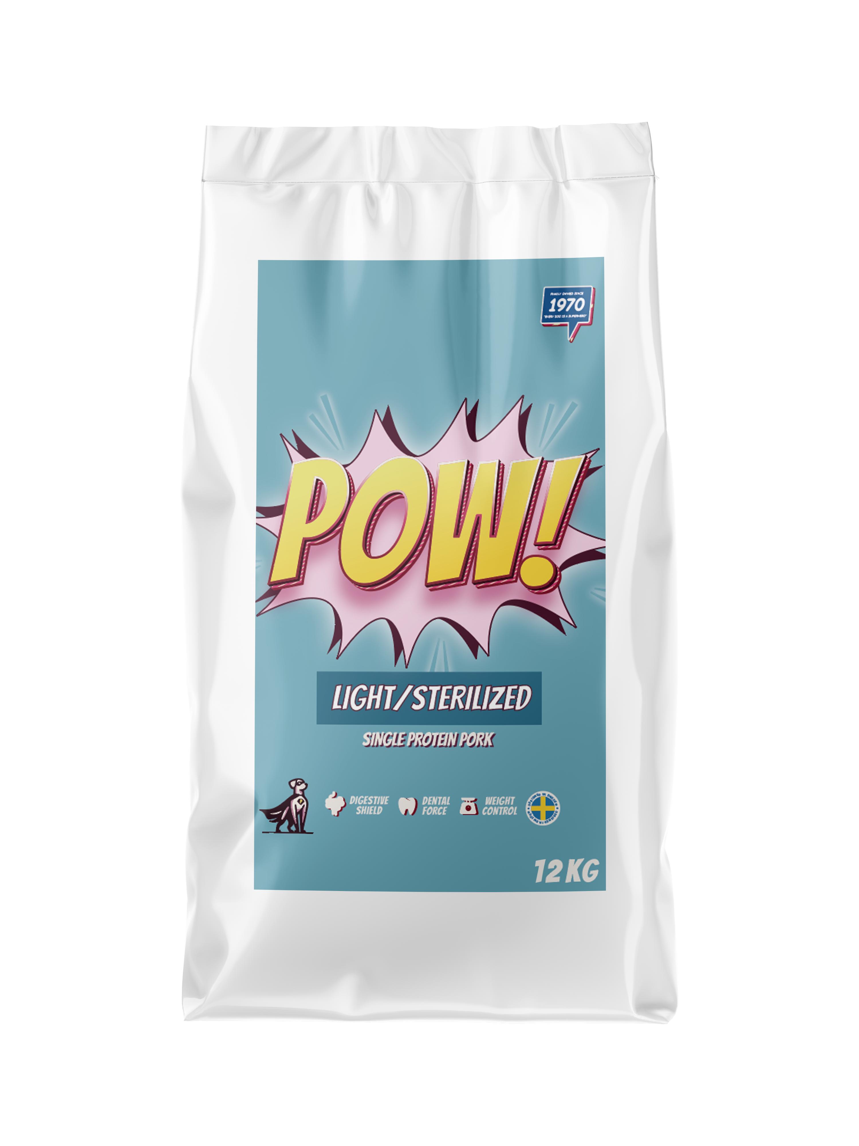 POW! Dog Light/Sterilized - Torrfoder Hund