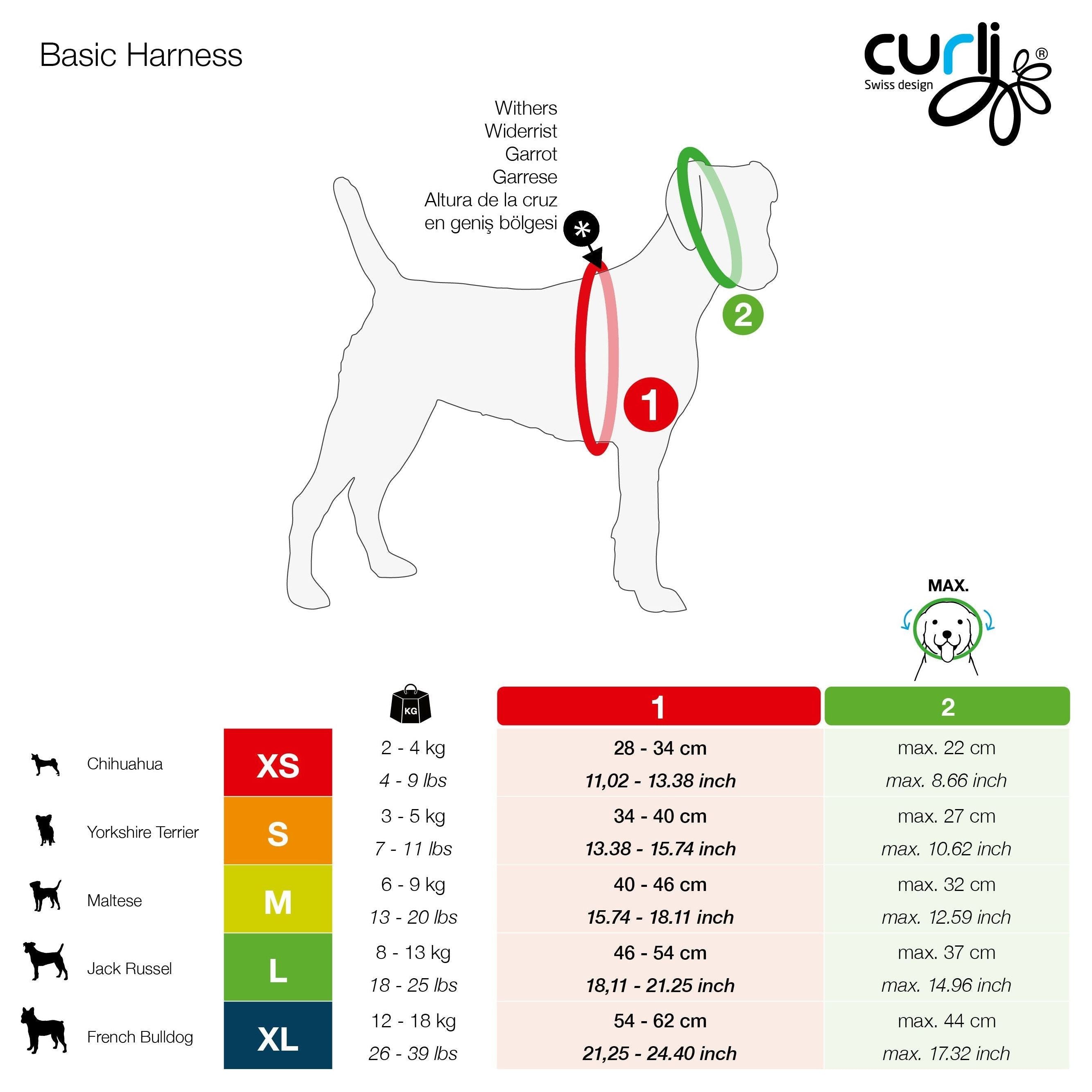 Curli Basic Hundsele Air-Mesh Röd