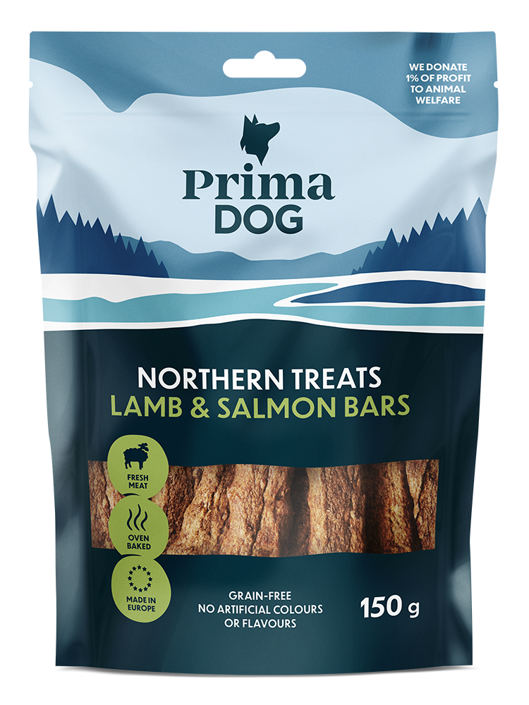 PrimaDog Northern Treats Bars Lamm & lax 200 g x6