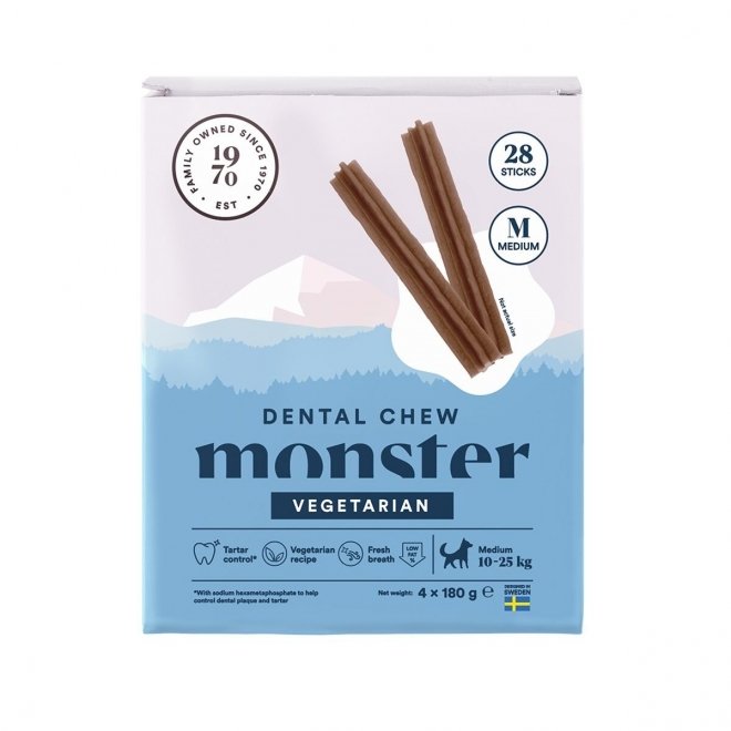 Monster Dog Dental Chew Vegetarian M Month 28 bitar 720 gram - Hundtugg