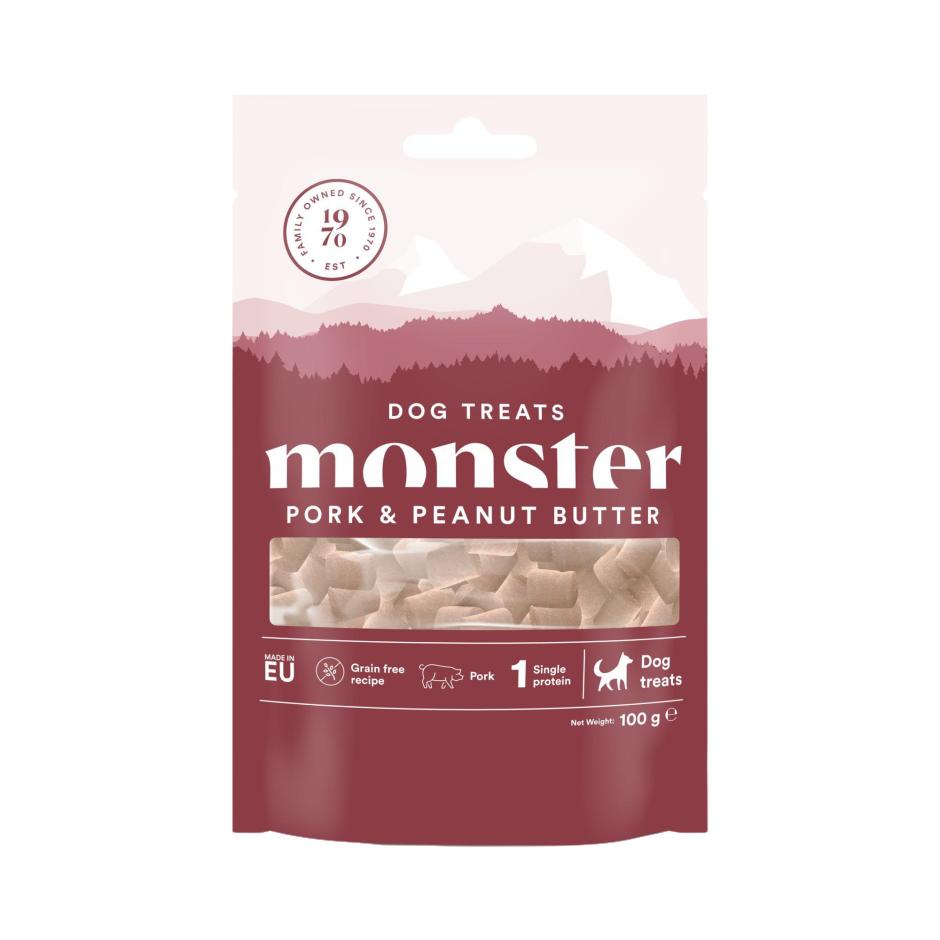 Monster Dog Treats Pork & Peanut Butter 100 g x 5 påsar